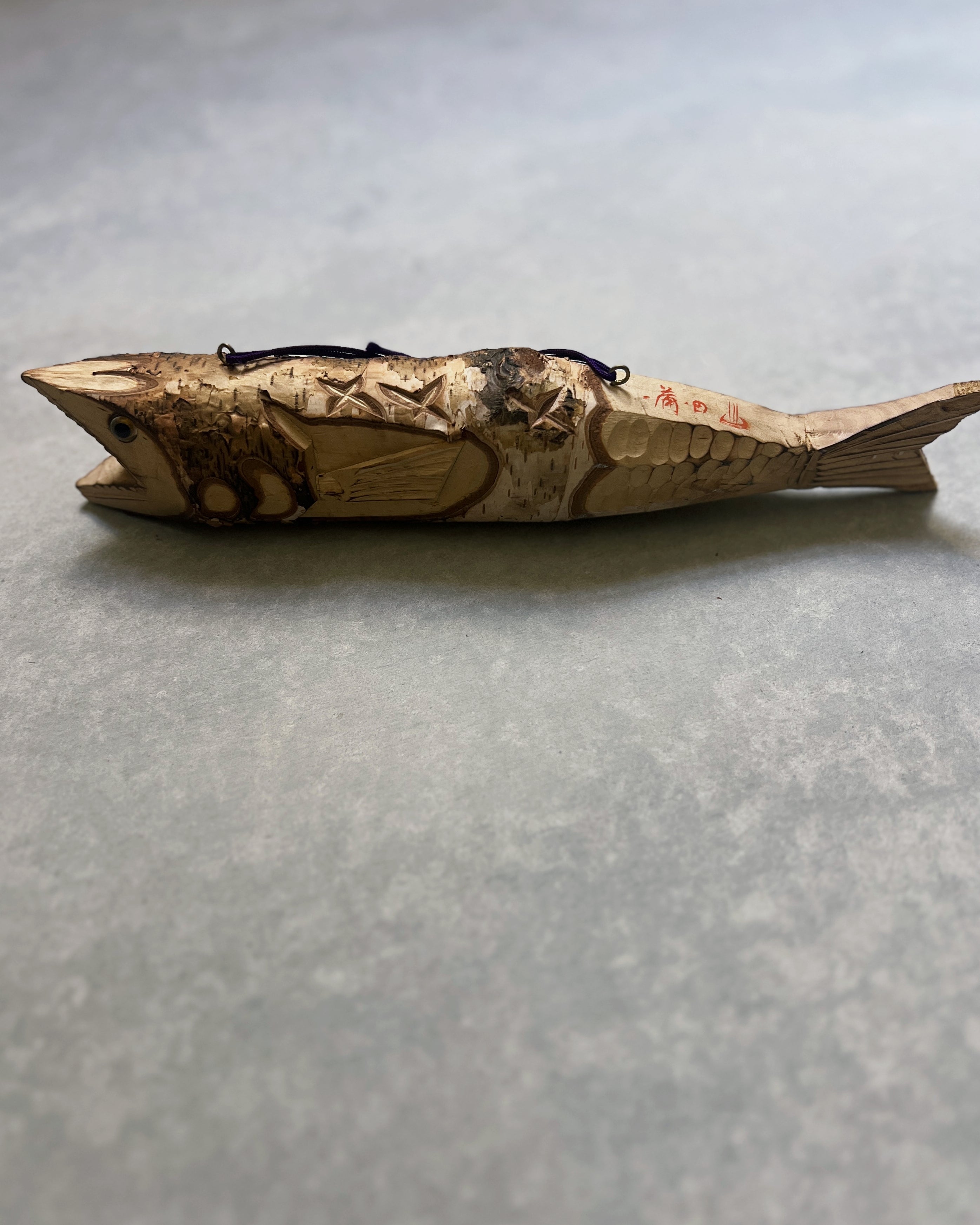 vintage japanese carved fish