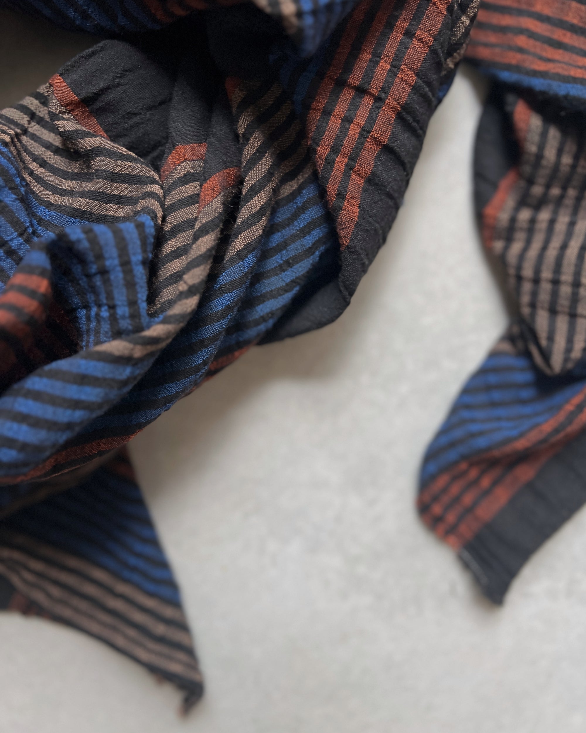 LJ struthers : striped cotton chapter scarf