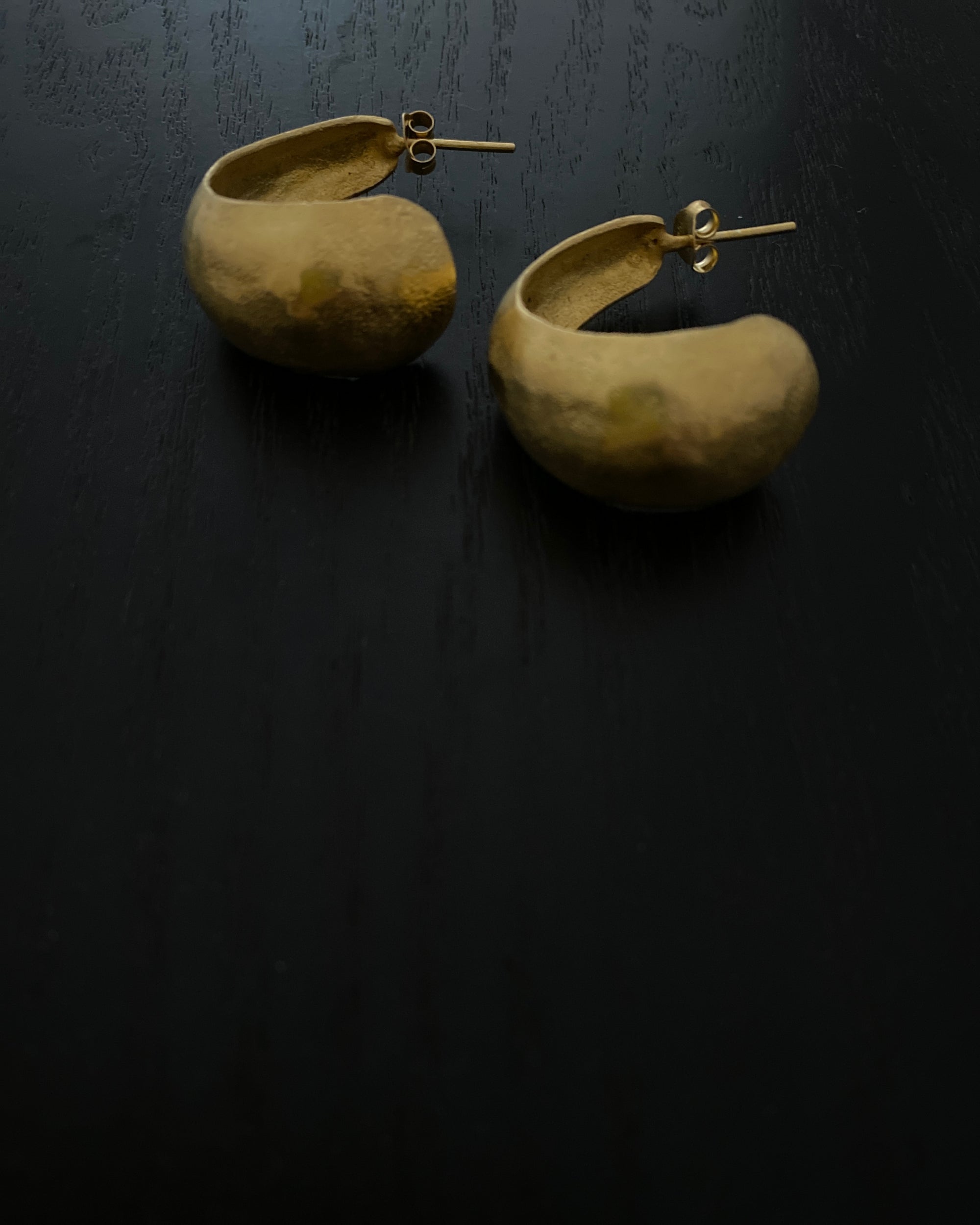 Ewa : gold plated nilu hoop earrings