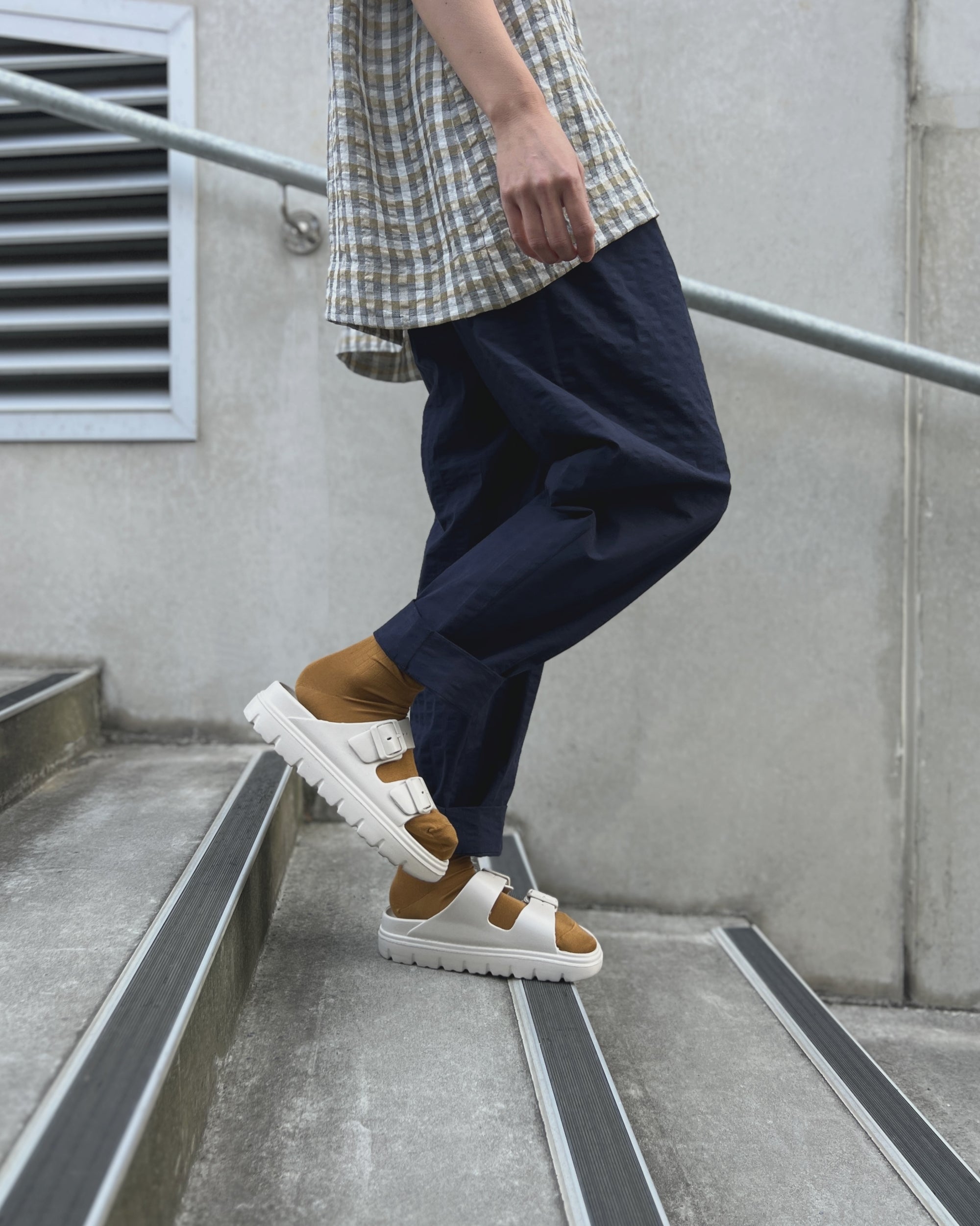 LJ struthers : textural stripe pants