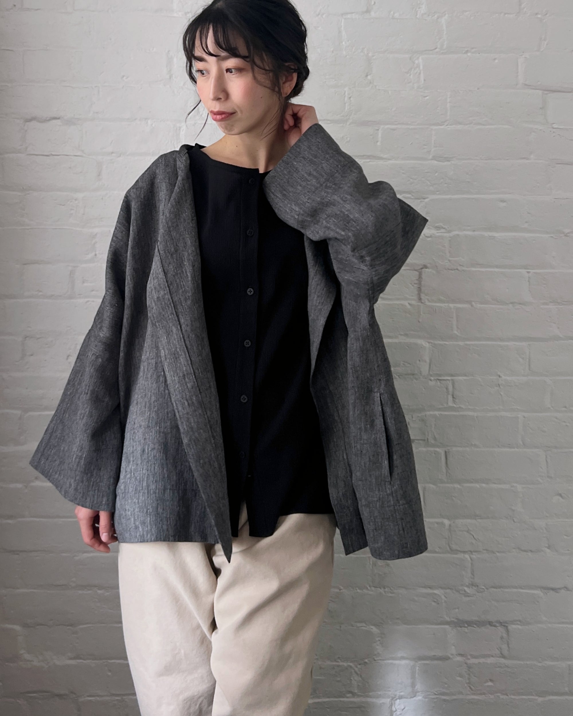 LJ struthers : textured weave haiku jacket