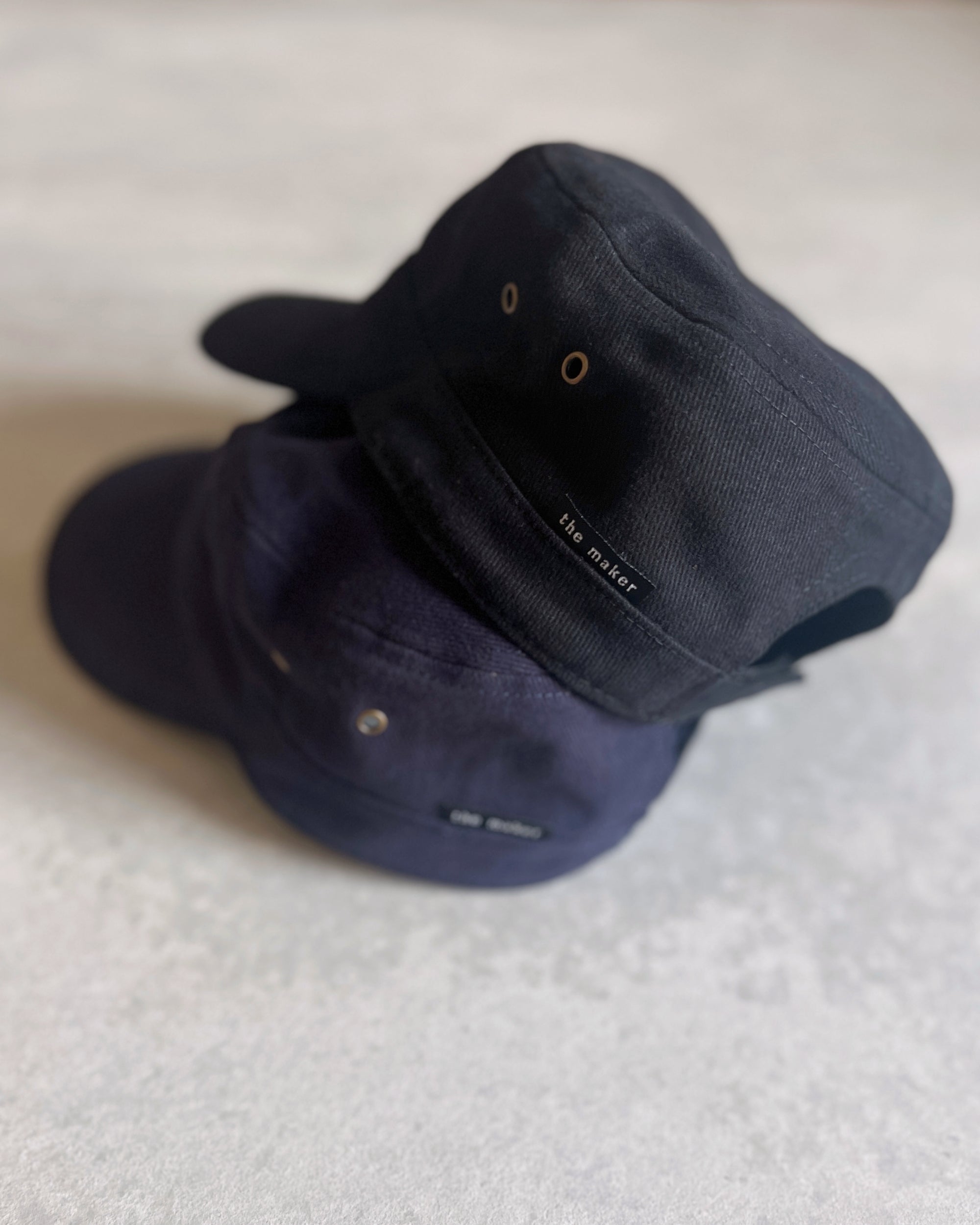 'm' for the maker : field cap in indigo