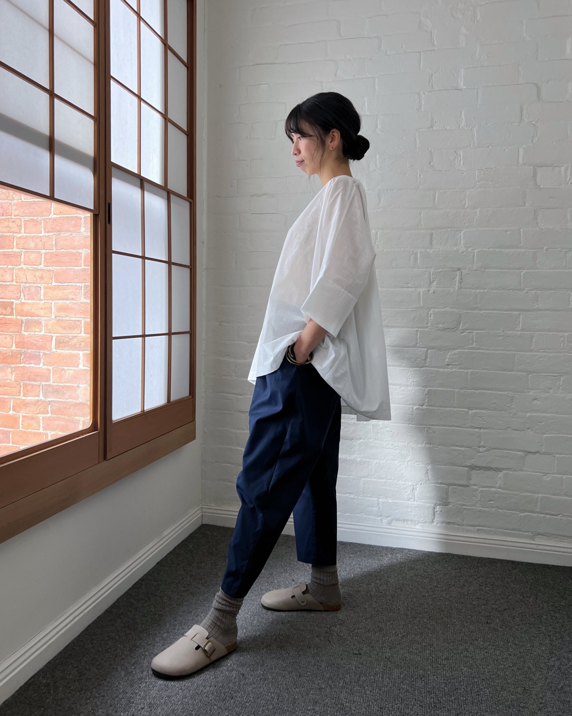 LJ struthers : light weight cotton lunar smock