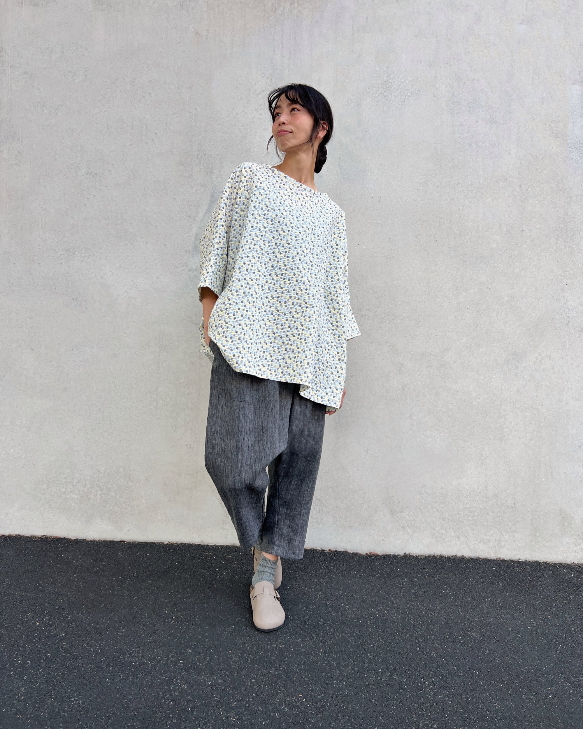 LJ struthers : dotted cotton lunar smock