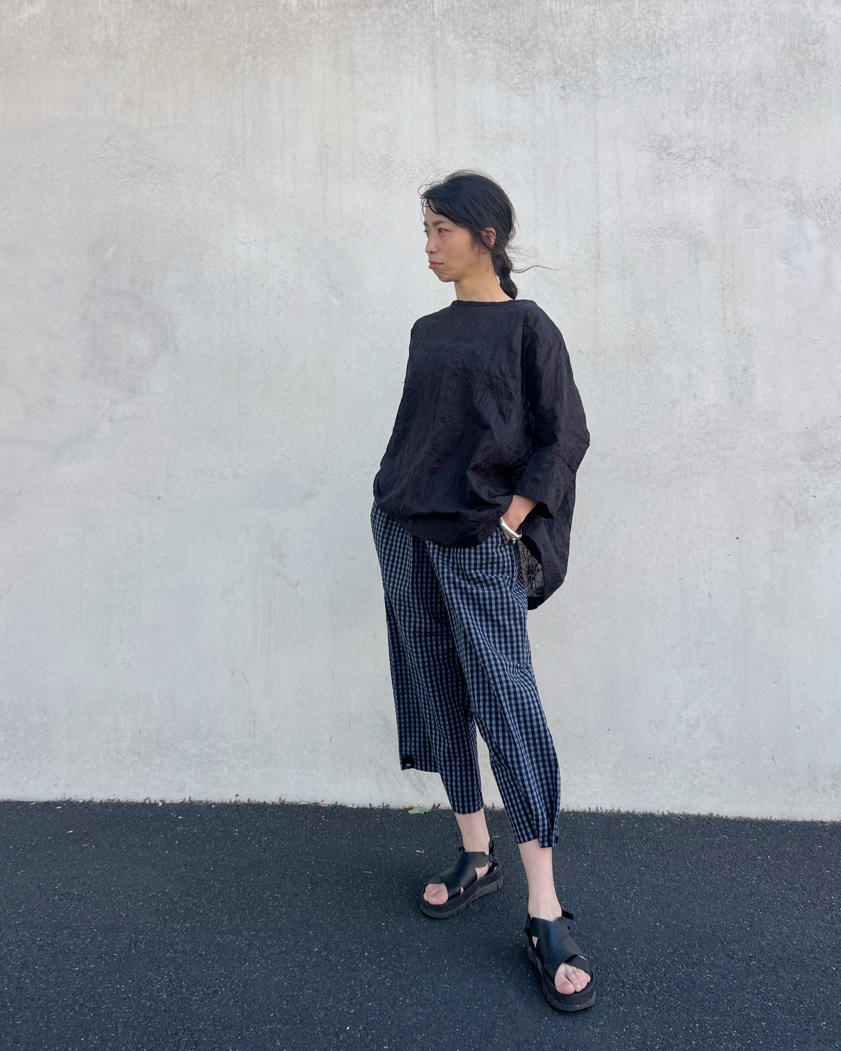 LJ struthers : sheer patterned lunar smock