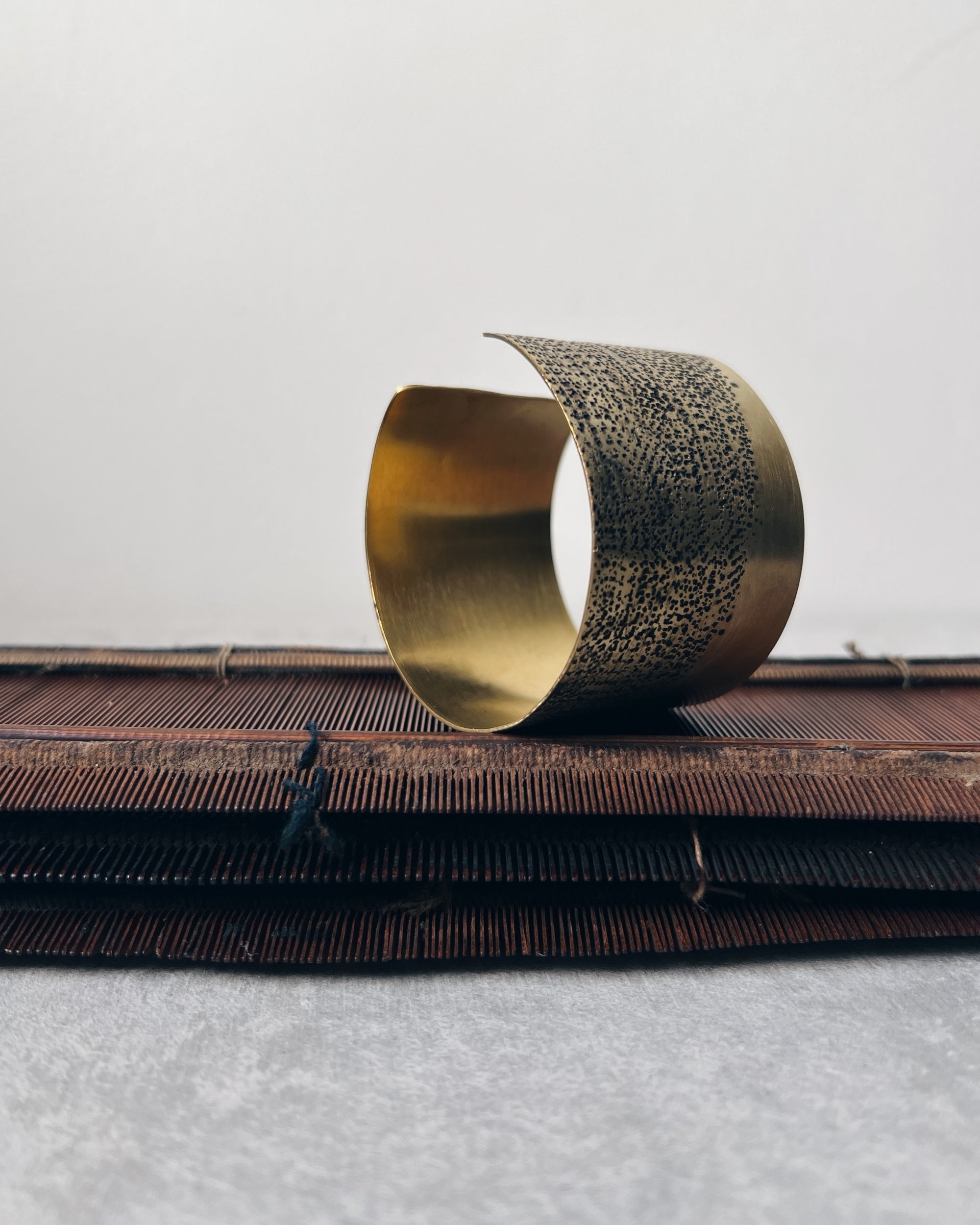 stacey vickery : textured brass cuff