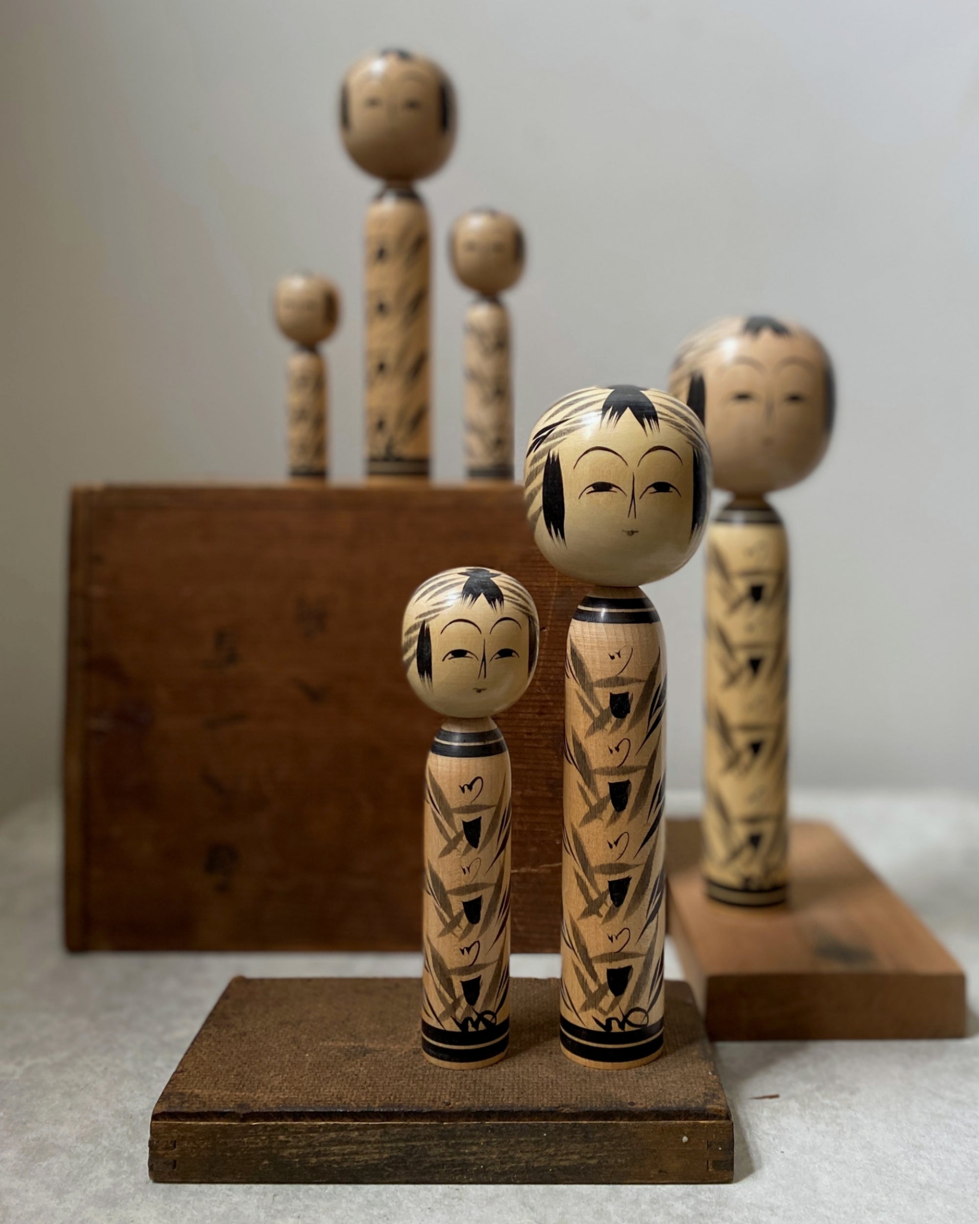 vintage japanese kokeshi