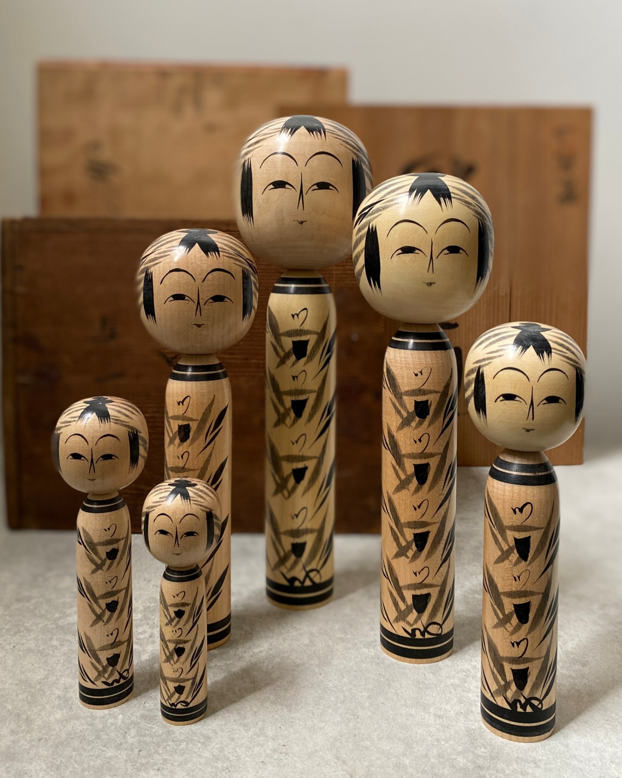 vintage japanese kokeshi