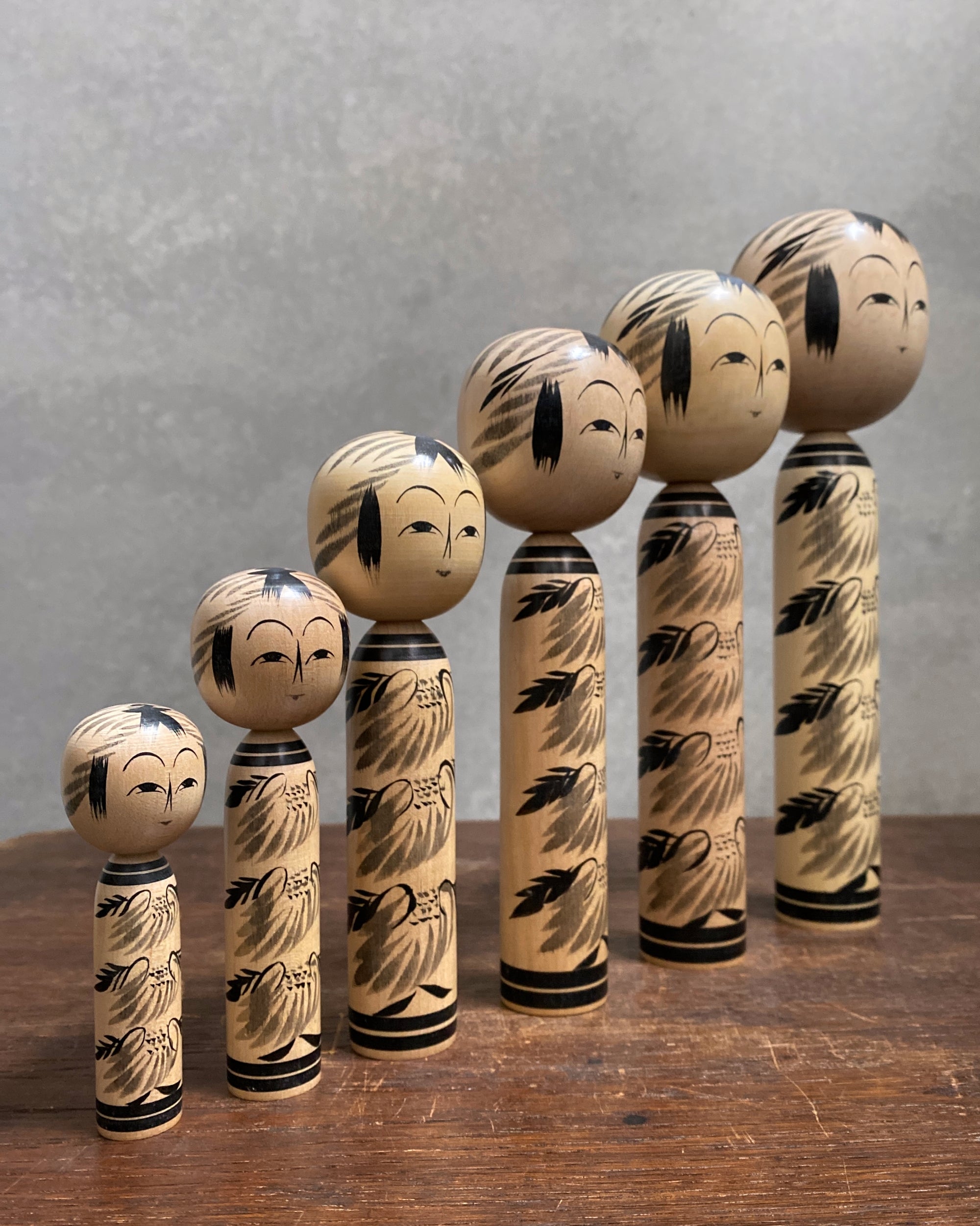 vintage japanese kokeshi