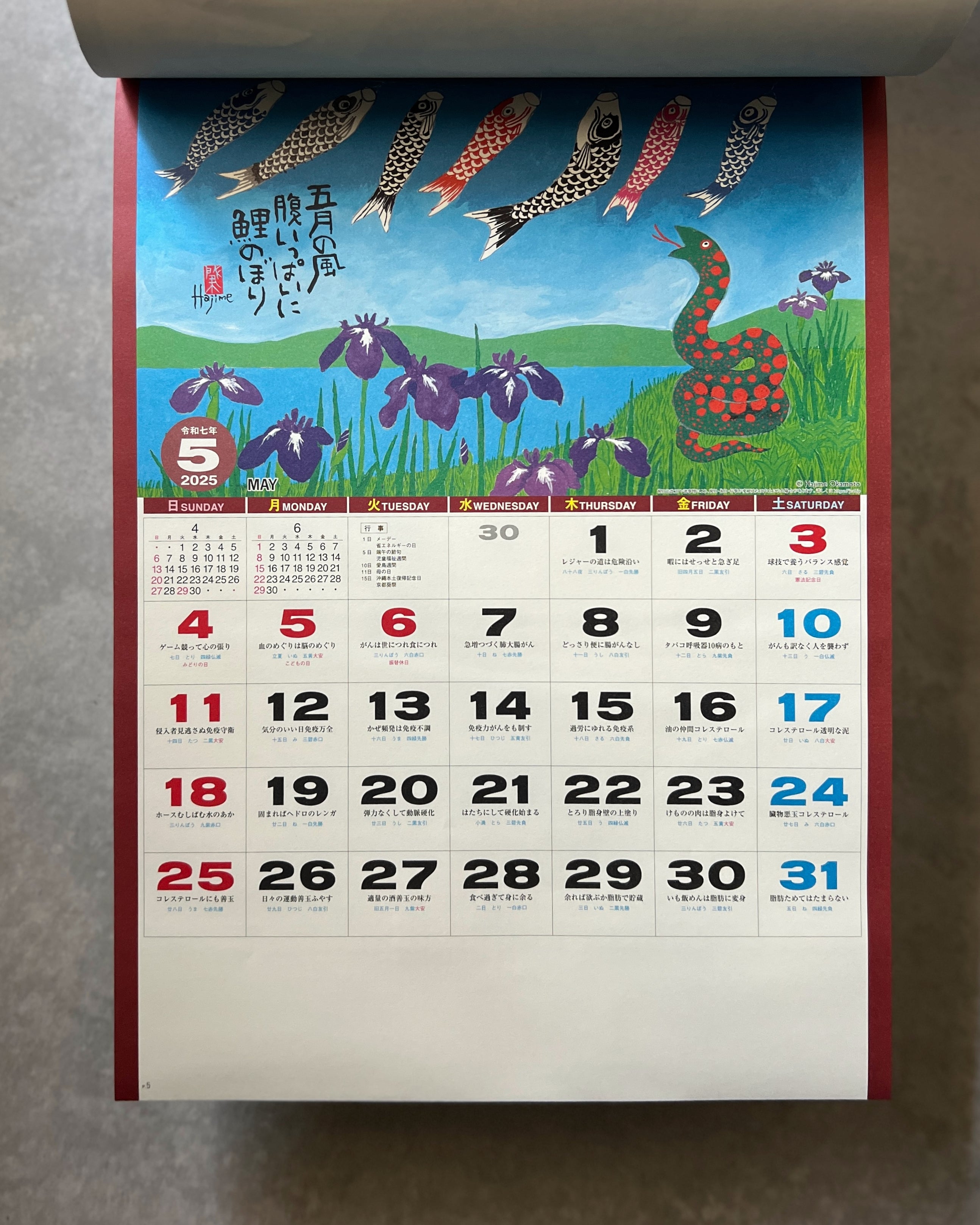 NK x Hajime Okamoto : japanese wall calendar 2025