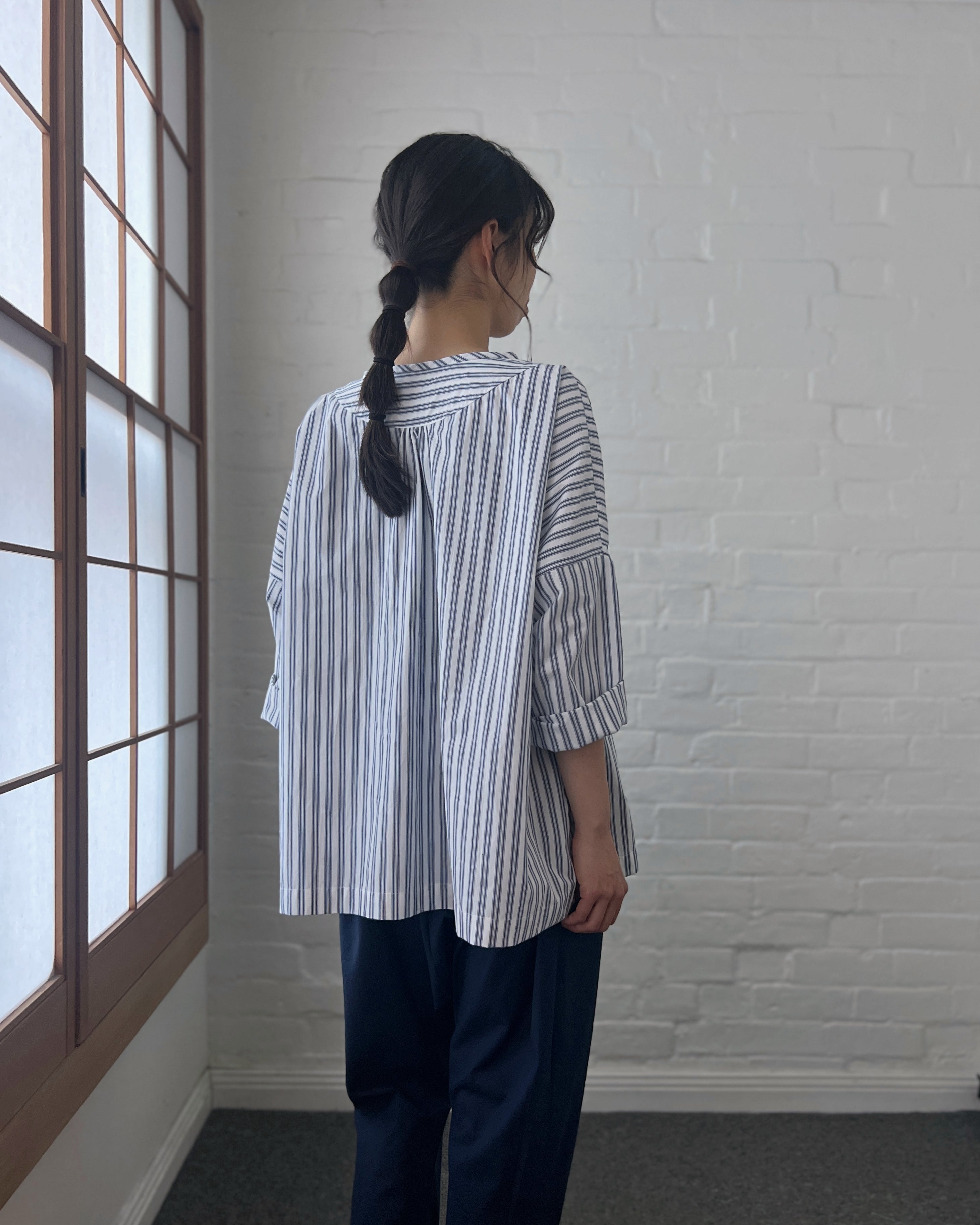 LJ struthers : striped cotton shirt