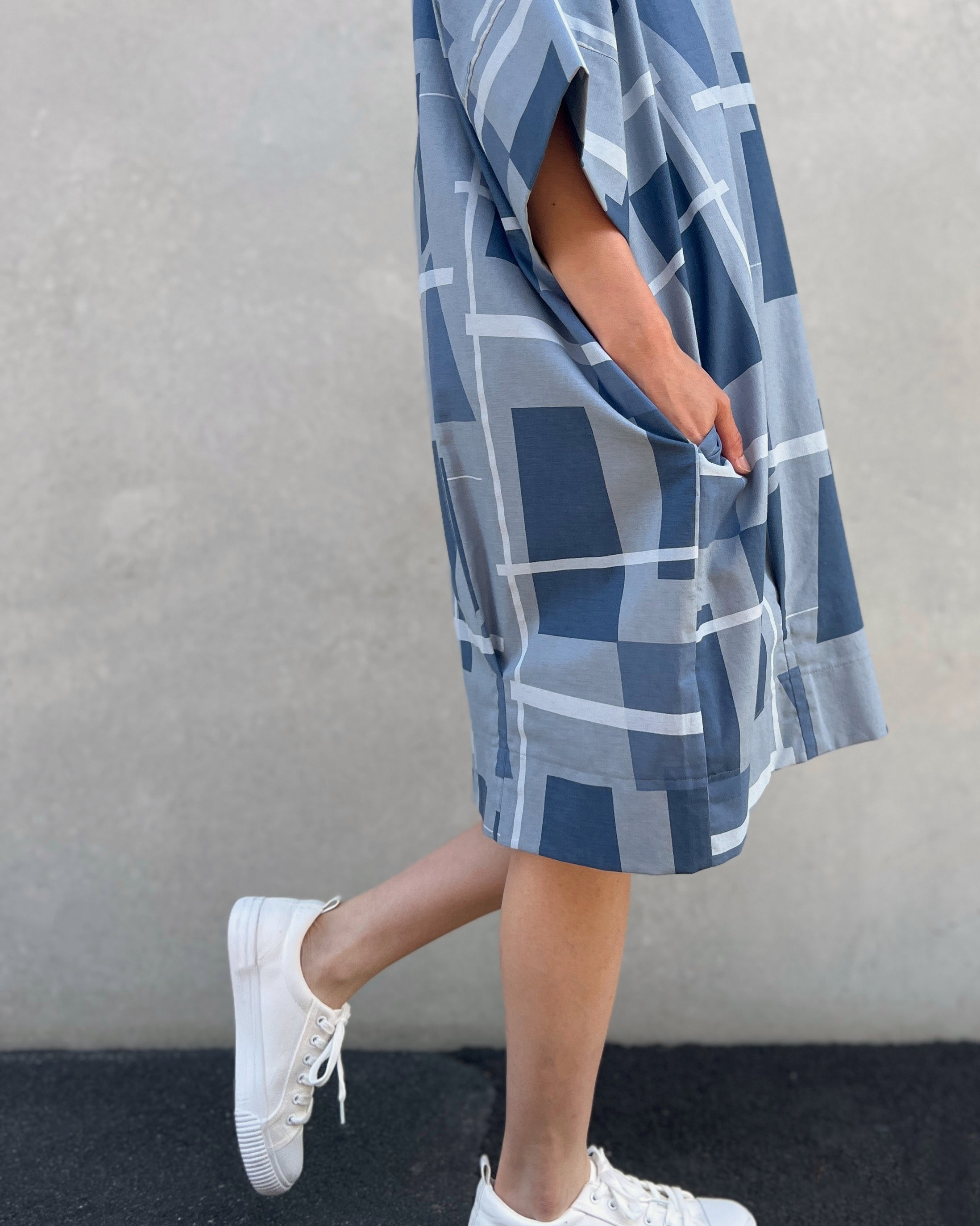 LJ struthers : geometric print quadro dress