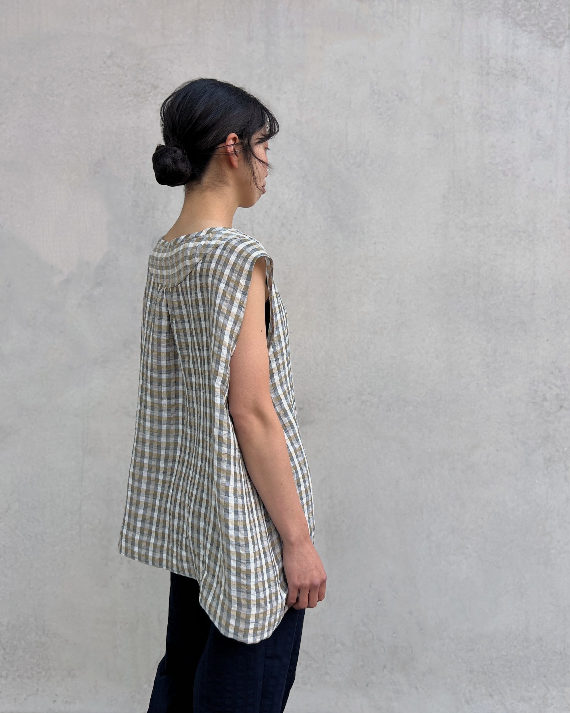 LJ struthers : check cotton tunic