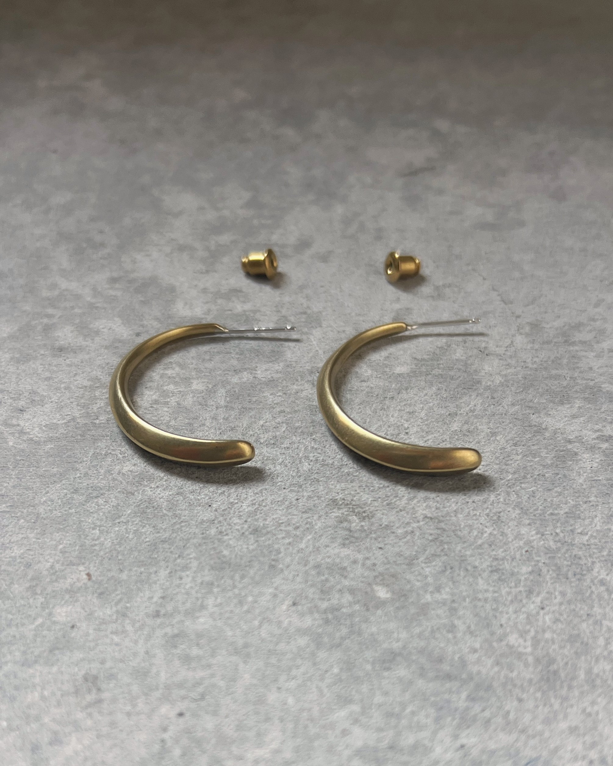 stacey vickery : brass crescent stud earrings