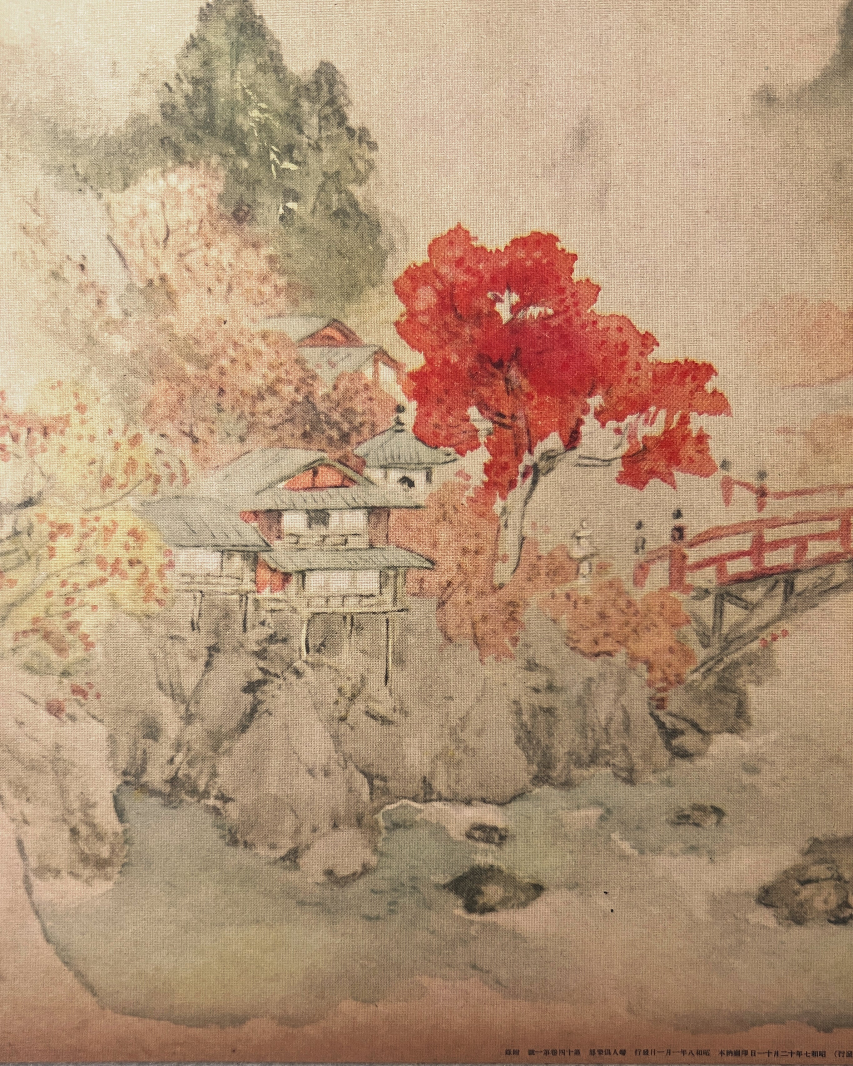 vintage shikishi print : autumn