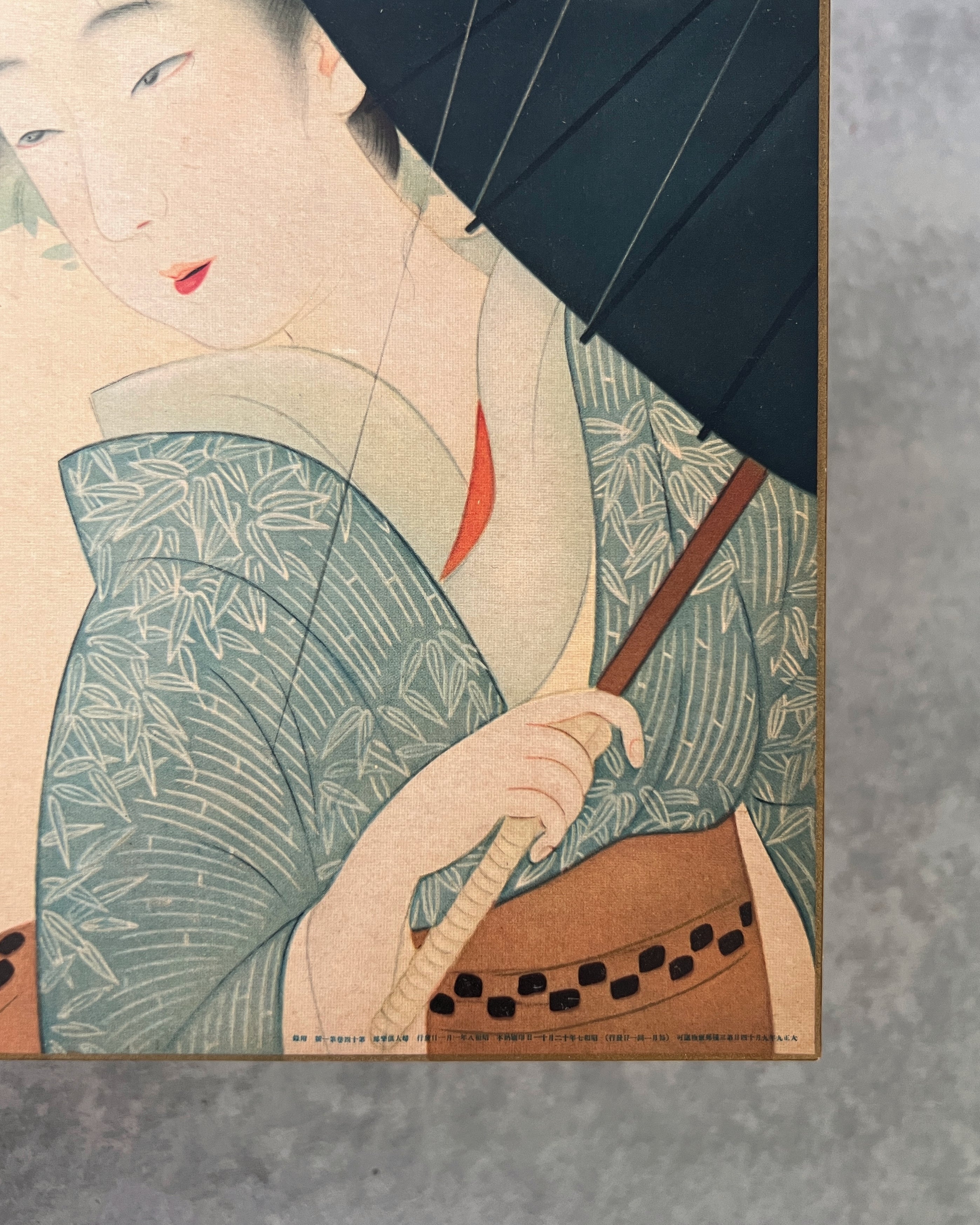 vintage shikishi print : geisha