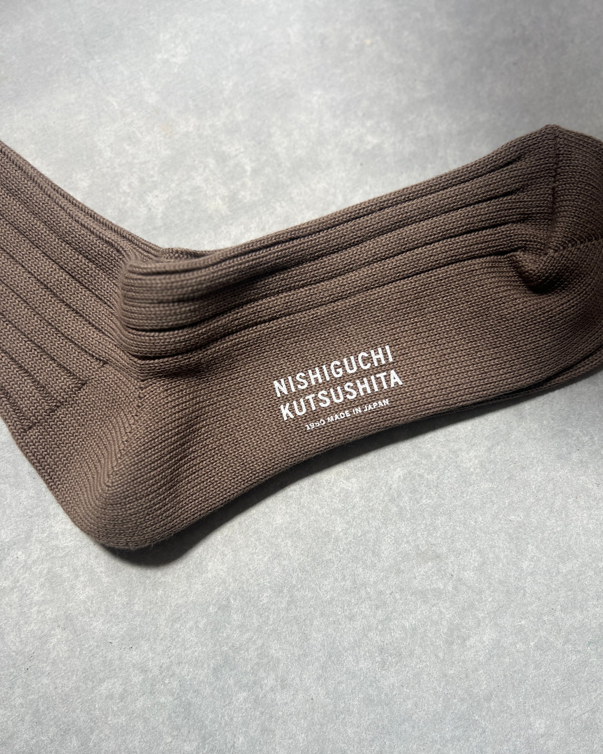 nishiguchi kutsushita : praha egyptian cotton ribbed socks