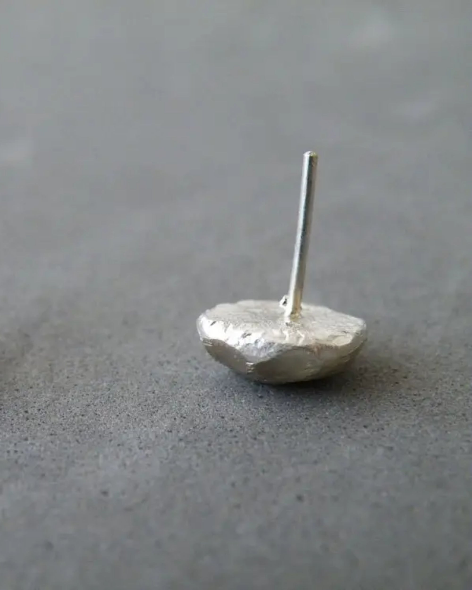 steamylab : faceted silver stud earrings