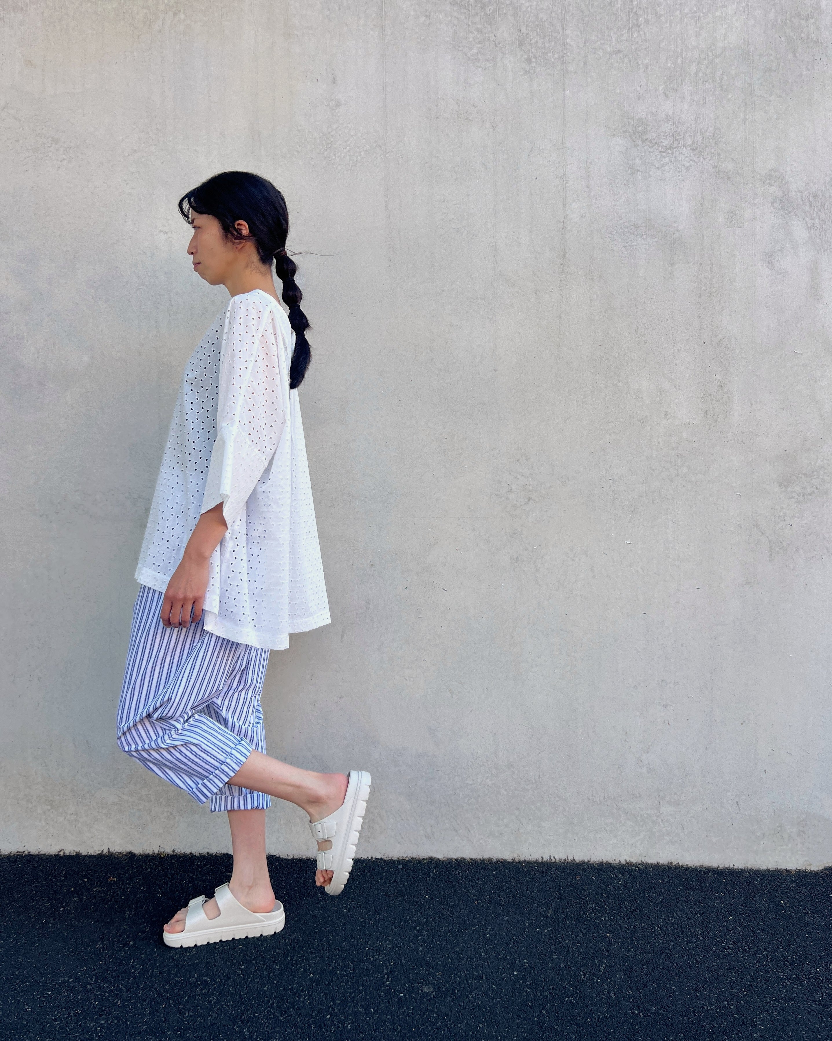 LJ struthers : eyelet cotton lunar smock