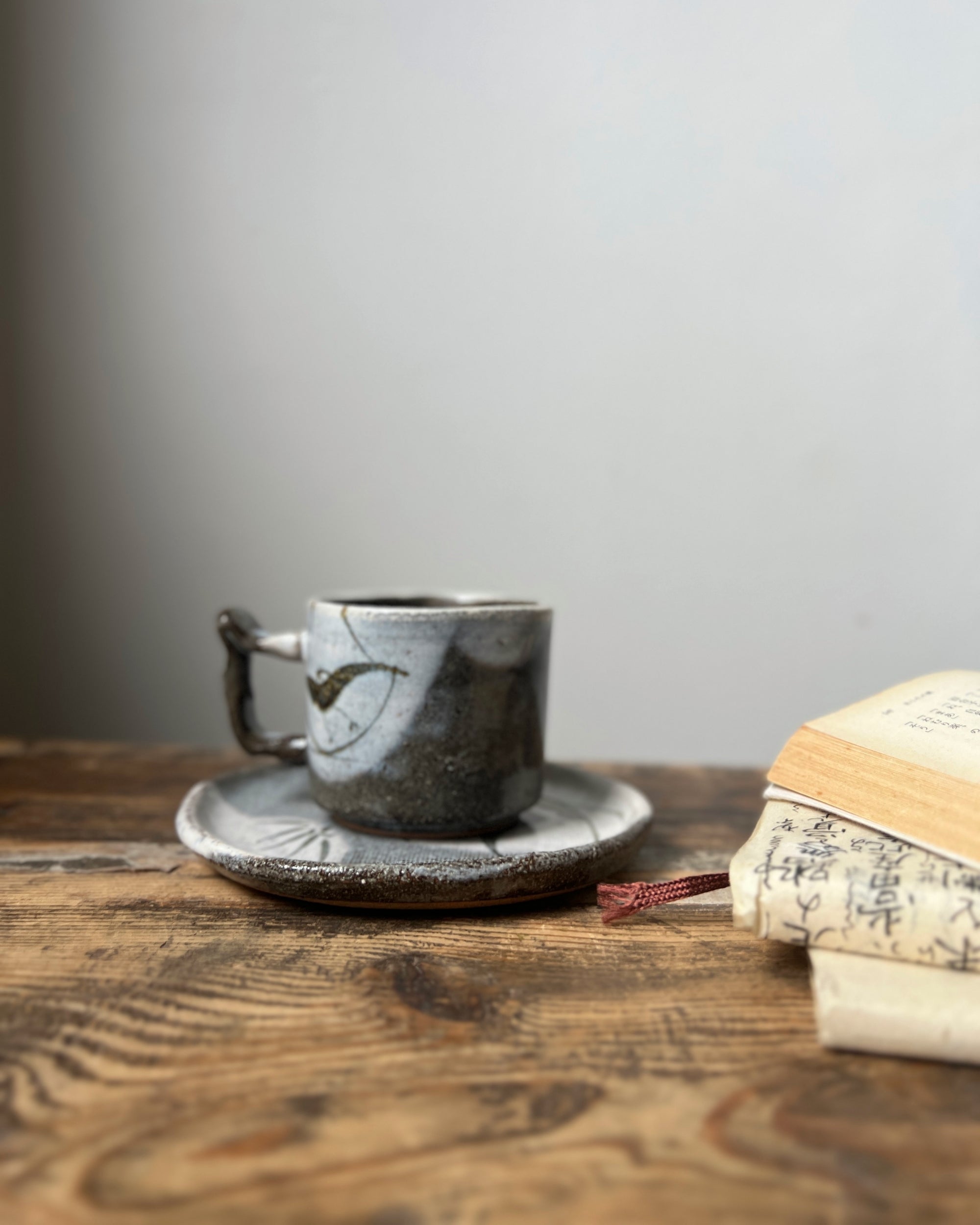 vintage japanese ceramic tea cup and saucer